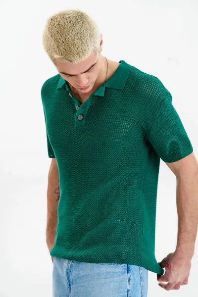 KOMODO KOMODO Herren vegan Polo Oliver Knit Grün
