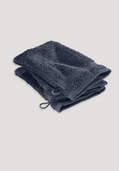 hessnatur hessnatur Waschhandschuh im 3er-Pack aus Bio-Baumwolle - blau - Größe 15x20 cm
