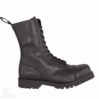 Shoezuu Vegan Shoezuu 10 Eye Ranger Zip Boots Steel Caps