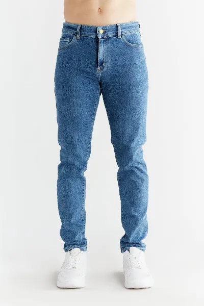 Evermind Evermind Herren vegan Jeans Slim Fit Day Himmel