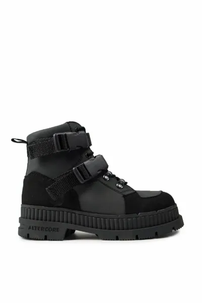  Altercore Damen vegan Stiefel Crash Black