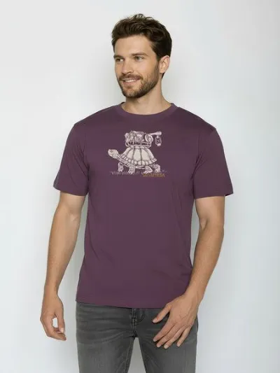 GreenBomb GREENBOMB Turtle Walk Fusion - Lässiges Oversize-T-Shirt aus Bio-Baumwolle / hochwertiger Print / GOTS / Fair & Vegan