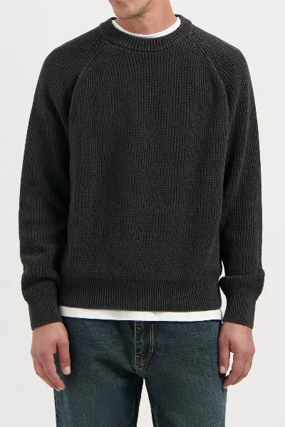 Kuyichi Kuyichi Herren vegan Strickpullover Duke Woodland Grau