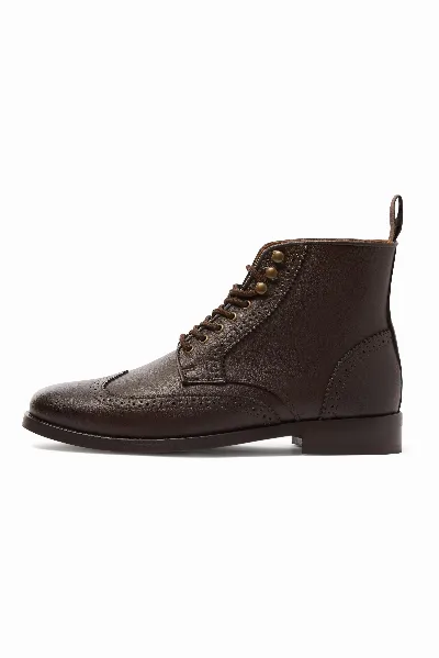 Will's Vegan Store Will's Vegan Store Herren vegan Brogue-Stiefel Dunkel