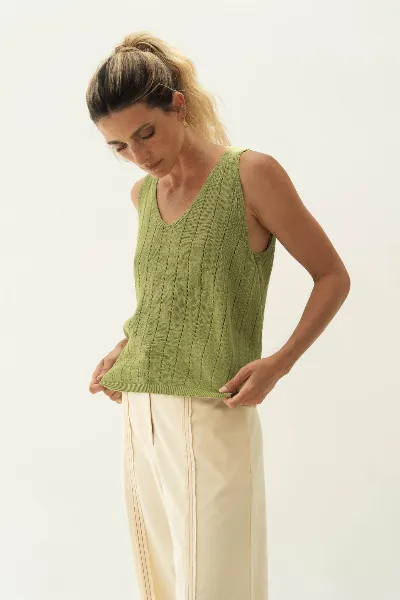 Näz Näz Damen vegan Top Jaya Green