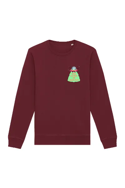Oat Milk Club Oat Milk Club Damen vegan Sweatshirt The Future Is Cruelty Free Bordeaux