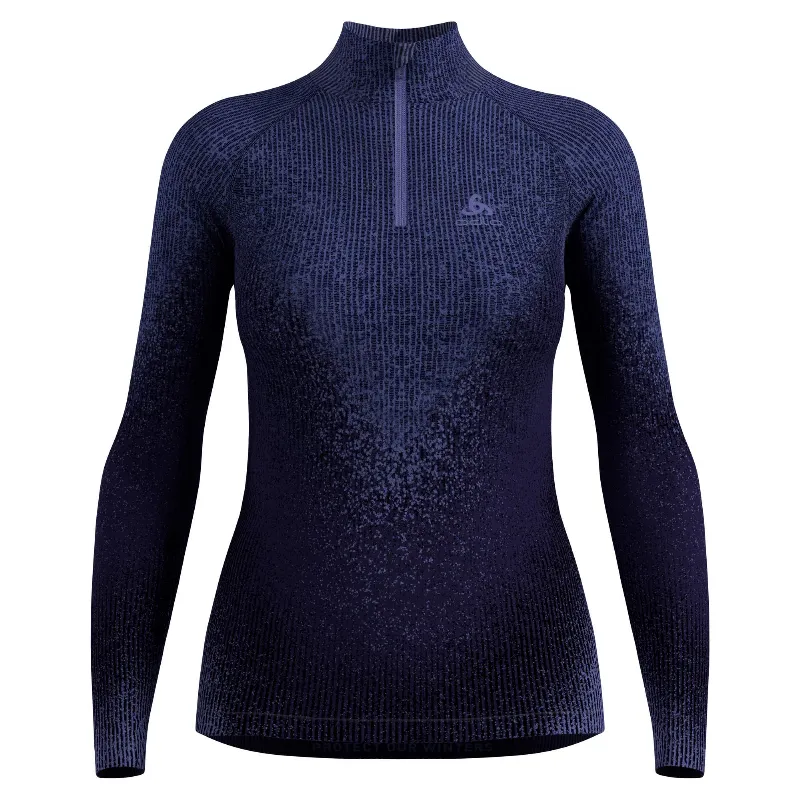 Odlo PERFORMANCE WARM BLACKCOMB BL TOP TURTLE NECK L/S HALF ZIP