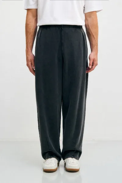 Rotholz Rotholz Herren vegan Jogginghose Washed Black