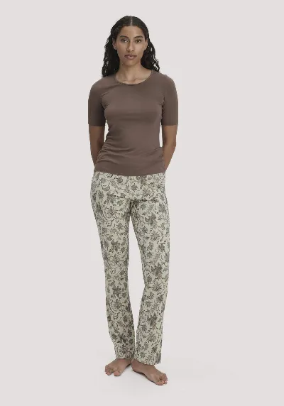 hessnatur hessnatur Damen Schlafhose PURE COTTON aus Bio-Baumwolle - beige