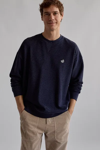 TWOTHIRDS TWOTHIRDS Herren vegan Sweatshirt Middelhagen Navy