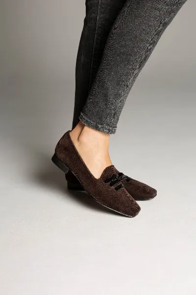 Momoc Momoc Damen vegan Loafer Kord Braun