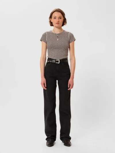 Nudie Jeans Nudie Jeans Wide Leg Jeans Clean Eileen - Smooth Black