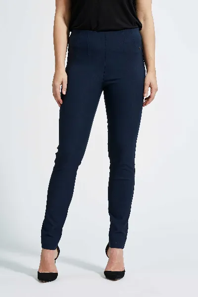 LAURIE LAURIE Damen vegan Hose Vicky Slim Medium Length Navy