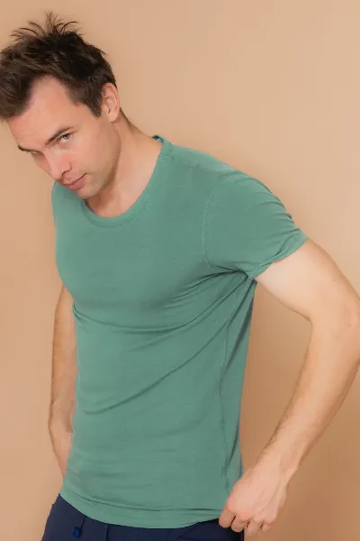 nice to meet me nice to meet me Herren vegan Sport Top Tencel Matcha