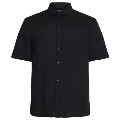KnowledgeCotton Apparel KnowledgeCotton Apparel Kurzarm-Hemd Custom Fit Leinen