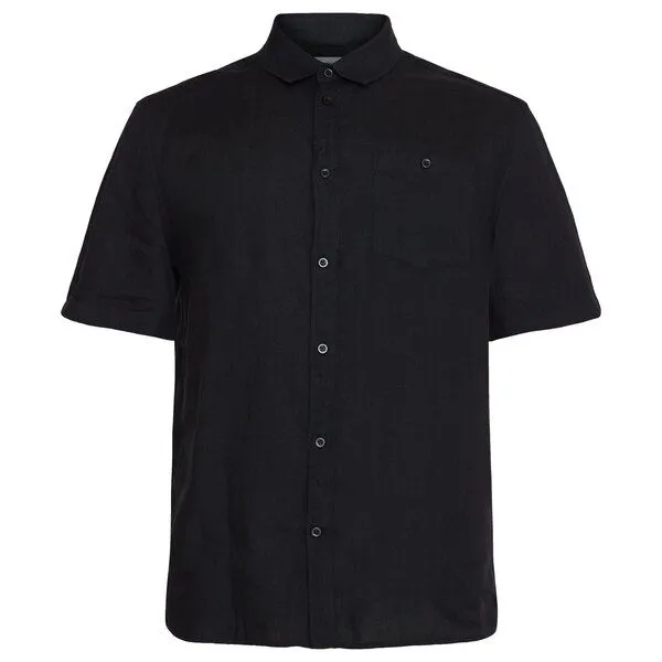 KnowledgeCotton Apparel KnowledgeCotton Apparel Kurzarm-Hemd Custom Fit Leinen