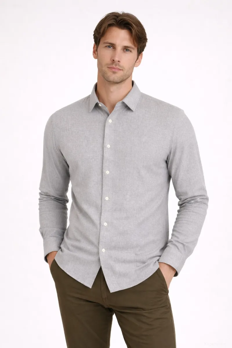 KnowledgeCotton Apparel Hemd Melange