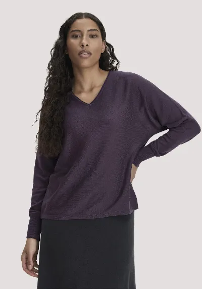 hessnatur hessnatur Damen Pullover Oversize aus TENCEL™ Lyocell und Bio-Baumwolle - lila