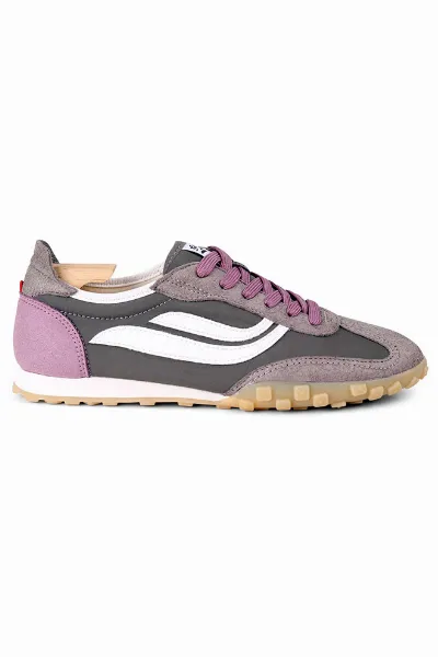 Genesis Genesis Damen vegan Sneaker G-Sprint Mesh Grau Lavendel WeiÃŸ