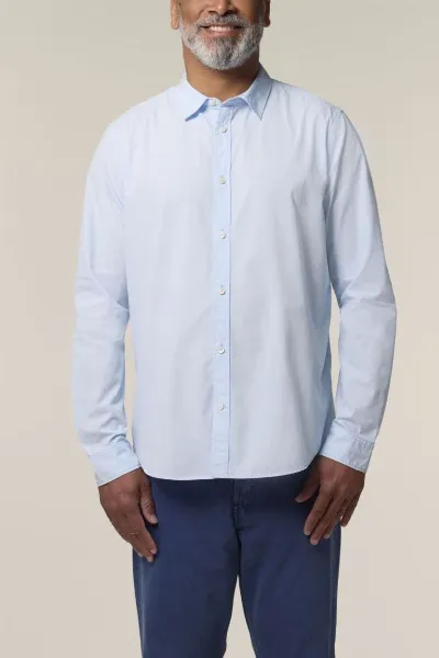UNIPOLAR UNIPOLAR Herren vegan Shirt Basic Styling Sommer Blau