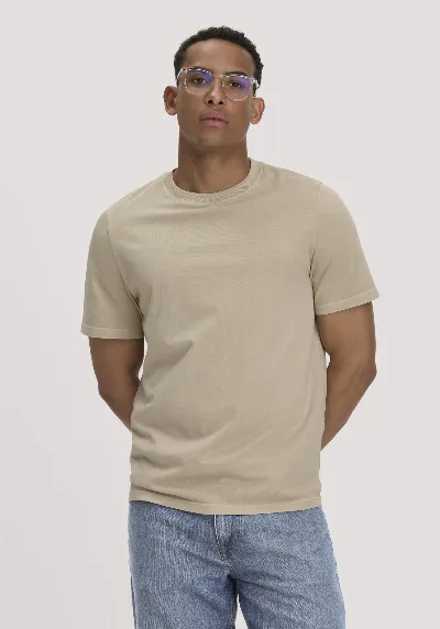 hessnatur hessnatur Herren Heavy Jersey Shirt Relaxed aus Bio-Baumwolle - beige