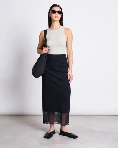 JAN N JUNE JAN N JUNE MESH MAXI ROCK SMUK