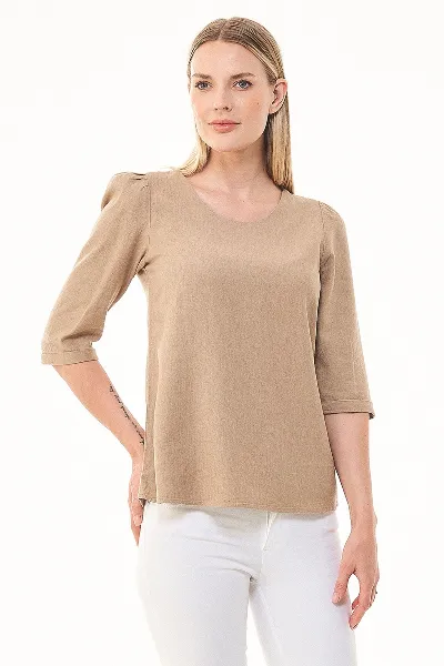 ORGANICATION ORGANICATION Damen vegan Top Ecovero Leinen
