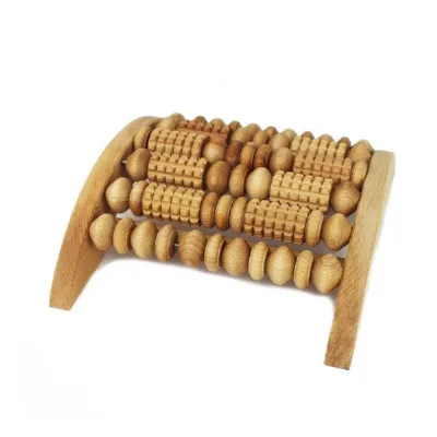 Mitienda Shop Mitienda Shop Fußmassage Gerät mit Rollen aus Holz rechteckig