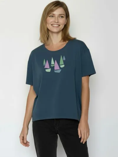GreenBomb GREENBOMB Fleet Feel - Lässiges T-Shirt aus Bio-Baumwoll-Mix / hochwertiger Print / GOTS / Fair & Vegan