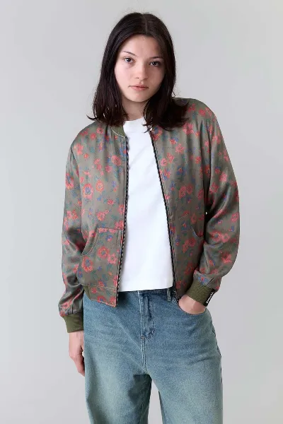 Yahmo Yahmo Damen vegan Jacke Bomber Reversible Ruth Daydream/Olive