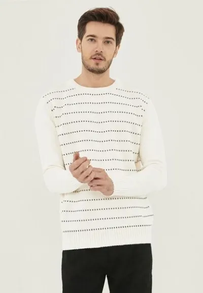 ORGANICATION ORGANICATION Gestreifter Pullover aus Bio-Baumwolle