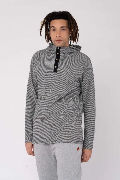 Bleed Gestreifter Hoodie aus Hanf & Bio Baumwolle