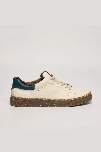 AGAZI AGAZI Herren vegan Sneaker Jacob Beige + Grün