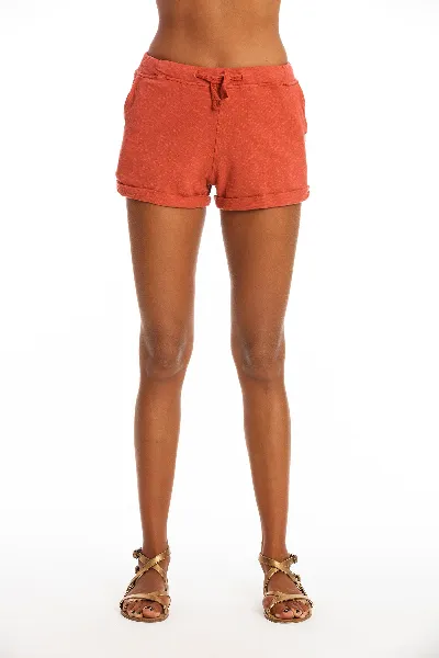 RAVENS VIEW IBIZA RAVENS VIEW IBIZA Damen vegan Mini Shorts Sonnenuntergang Erde Rot