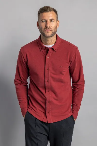 DIRTS DIRTS Herren vegan Jersey Hemd Royal Burgundy