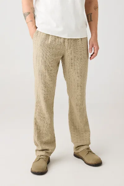 KnowledgeCotton Apparel KnowledgeCotton Apparel Herren vegan Hose Fig Loose Structure Twill