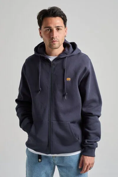 Trendsplant Organic Essential Zip Hoodie Trendsplant Blue