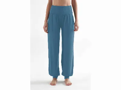 TRUE NORTH TRUE NORTH Damen-Yoga-Hose mit Hüftumschlag, atlantic blue,