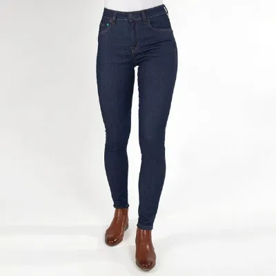 fairjeans fairjeans Röhrenjeans SKINNY HIGH NAVY, eng und elastisch mit hohem Bund, dunkelblau
