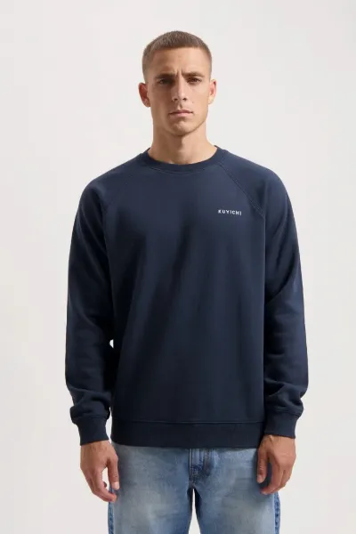 Kuyichi Kuyichi Herren vegan Pullover Raglan Randy Mitternachtsblau