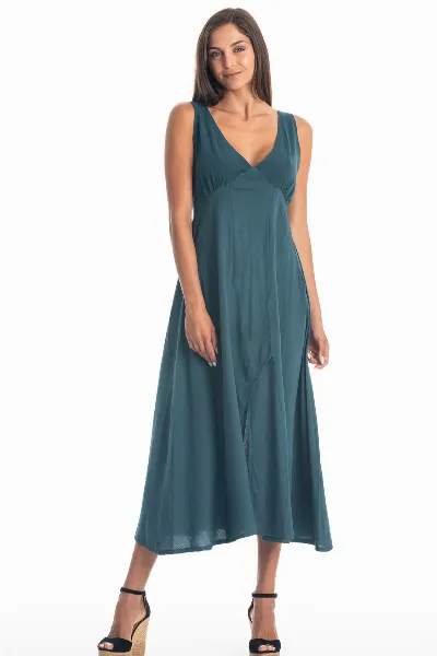 RAVENS VIEW IBIZA RAVENS VIEW IBIZA Damen vegan Kleid Fay Ocean Blue