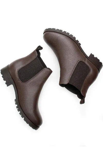 Will's Vegan Store Will's Vegan Store Damen vegan Chelsea Boots Luxe Deep Tread Dunkel