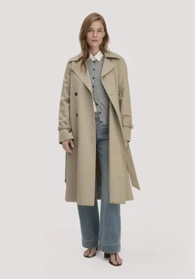 hessnatur hessnatur Trenchcoat Relaxed NATURE SHELL aus reiner Bio-Baumwolle