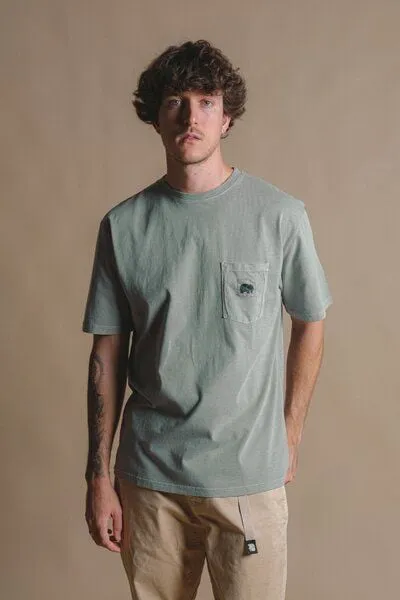 Trendsplant Trendsplant Garza Pigment T-Shirt Silver Green