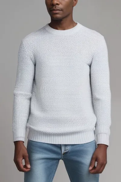 Will's Vegan Store Will's Vegan Store Herren vegan Pullover Chunky Rib Stricken Grau