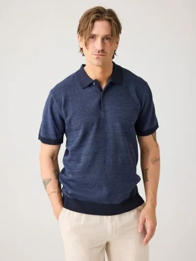 KnowledgeCotton Apparel KnowledgeCotton Apparel Gestricktes Kurzarm-Poloshirt aus Bio-Baumwolle