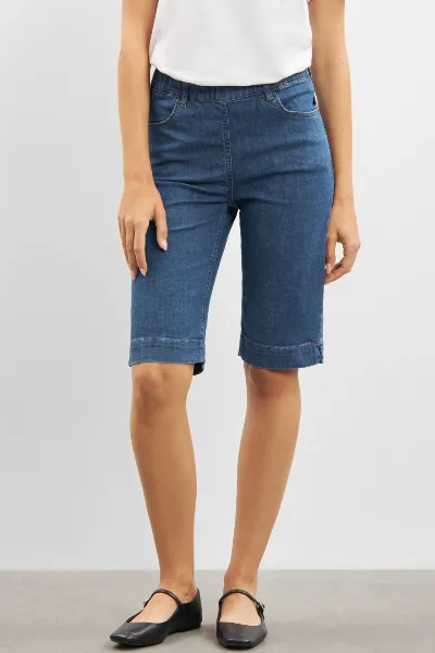LAURIE LAURIE Damen vegan Shorts Regular Kelly Blue Denim