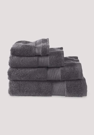 hessnatur hessnatur Frottier Handtuch aus Bio-Baumwolle - grau - Größe 70x140 cm
