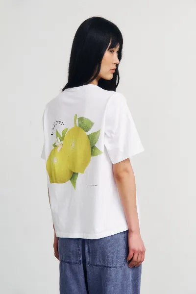 Rotholz Rotholz Damen vegan T-Shirt Lemon Print