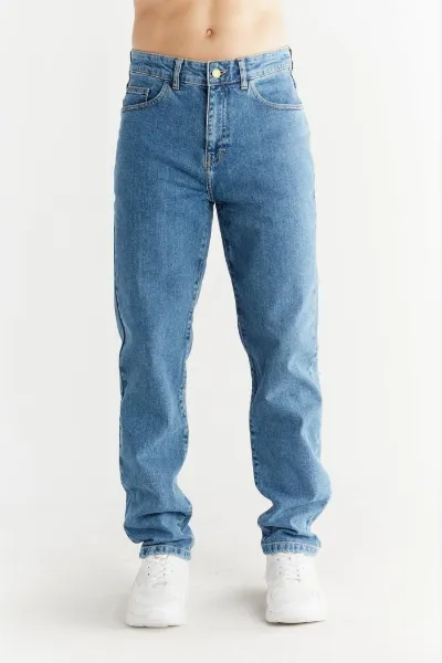 Evermind Evermind Herren vegan Jeans Straight Fit Day Himmel